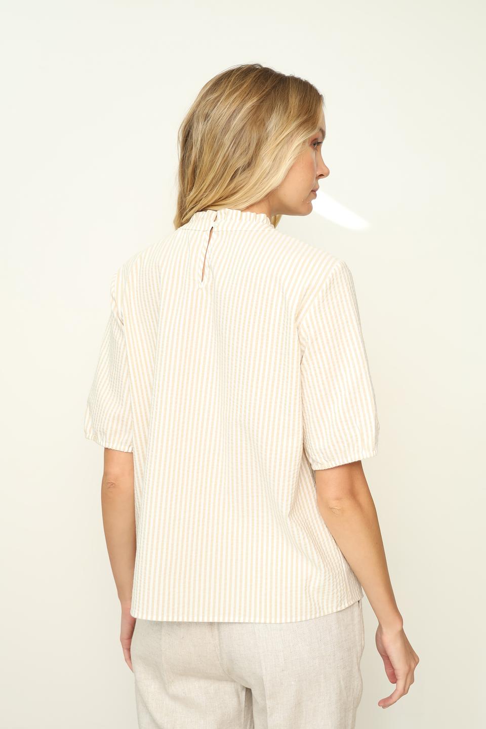 Блуза Taifun в полоску бежевая