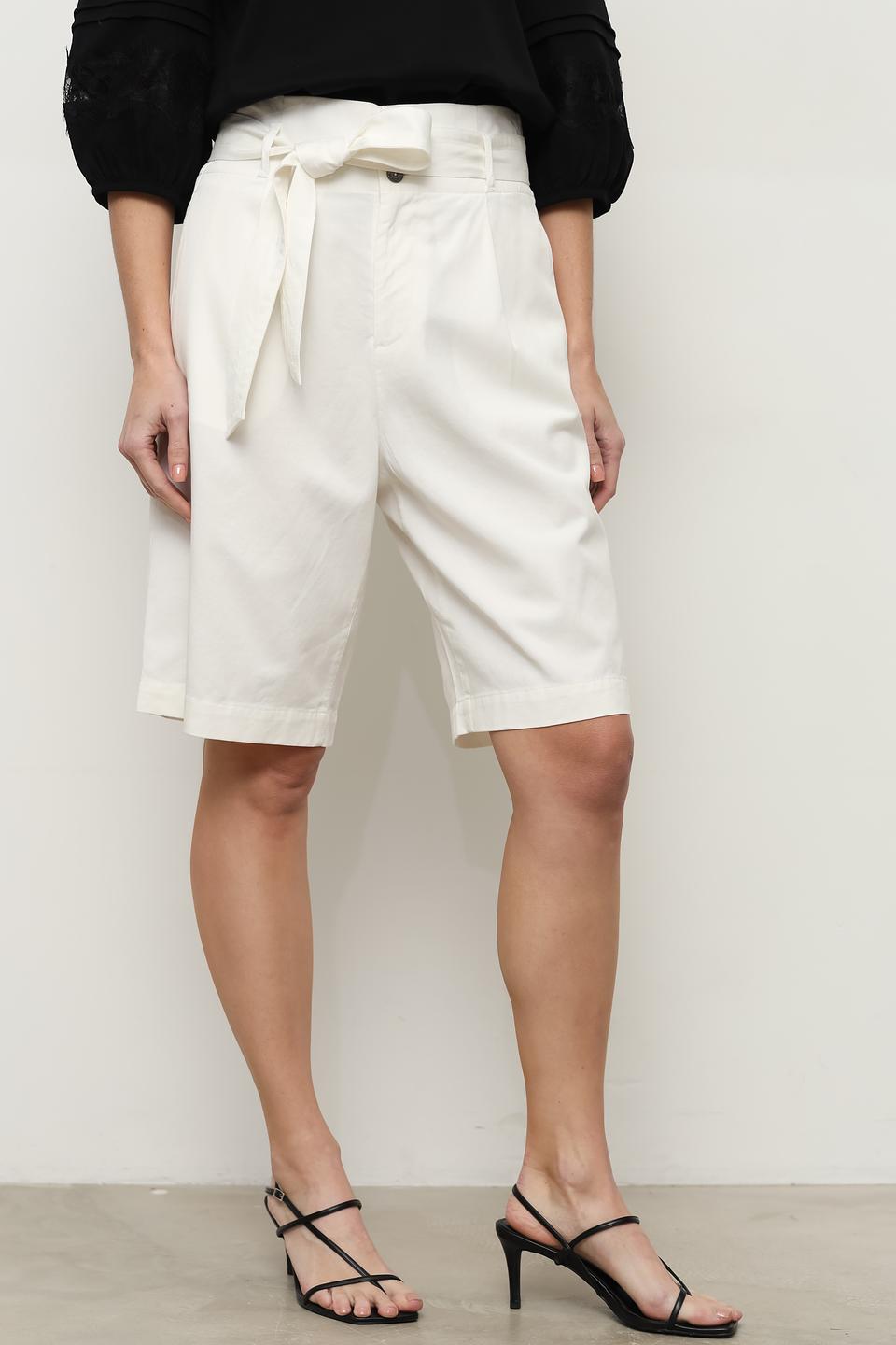 Шорты Catnoir с поясом белые