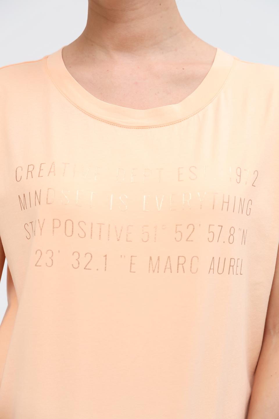 Футболка Marc Aurel с принтом персиковый