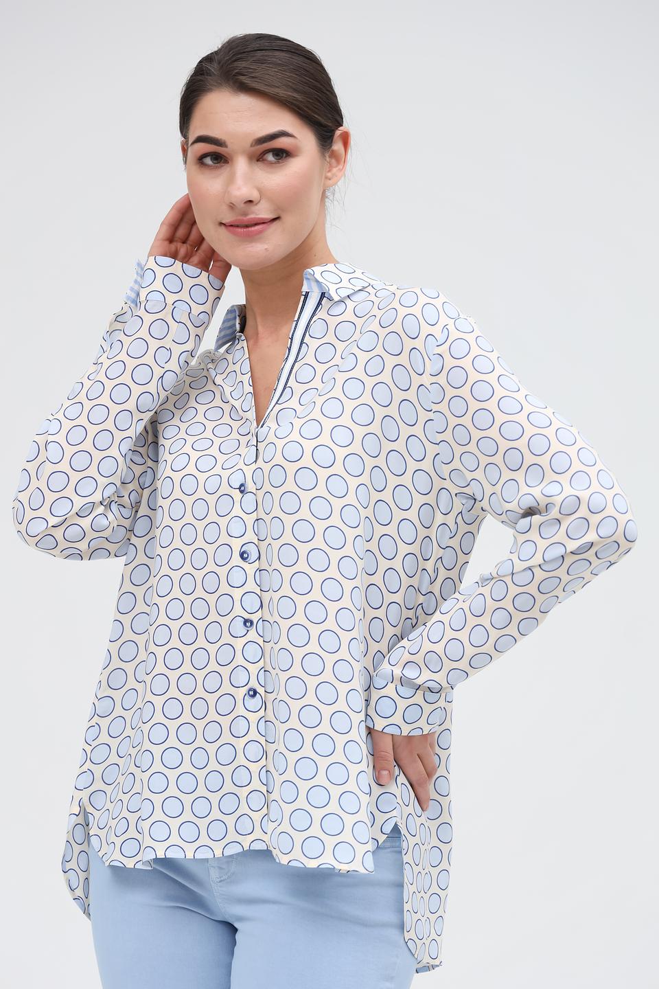 Рубашка SE Stenau с кругами белый