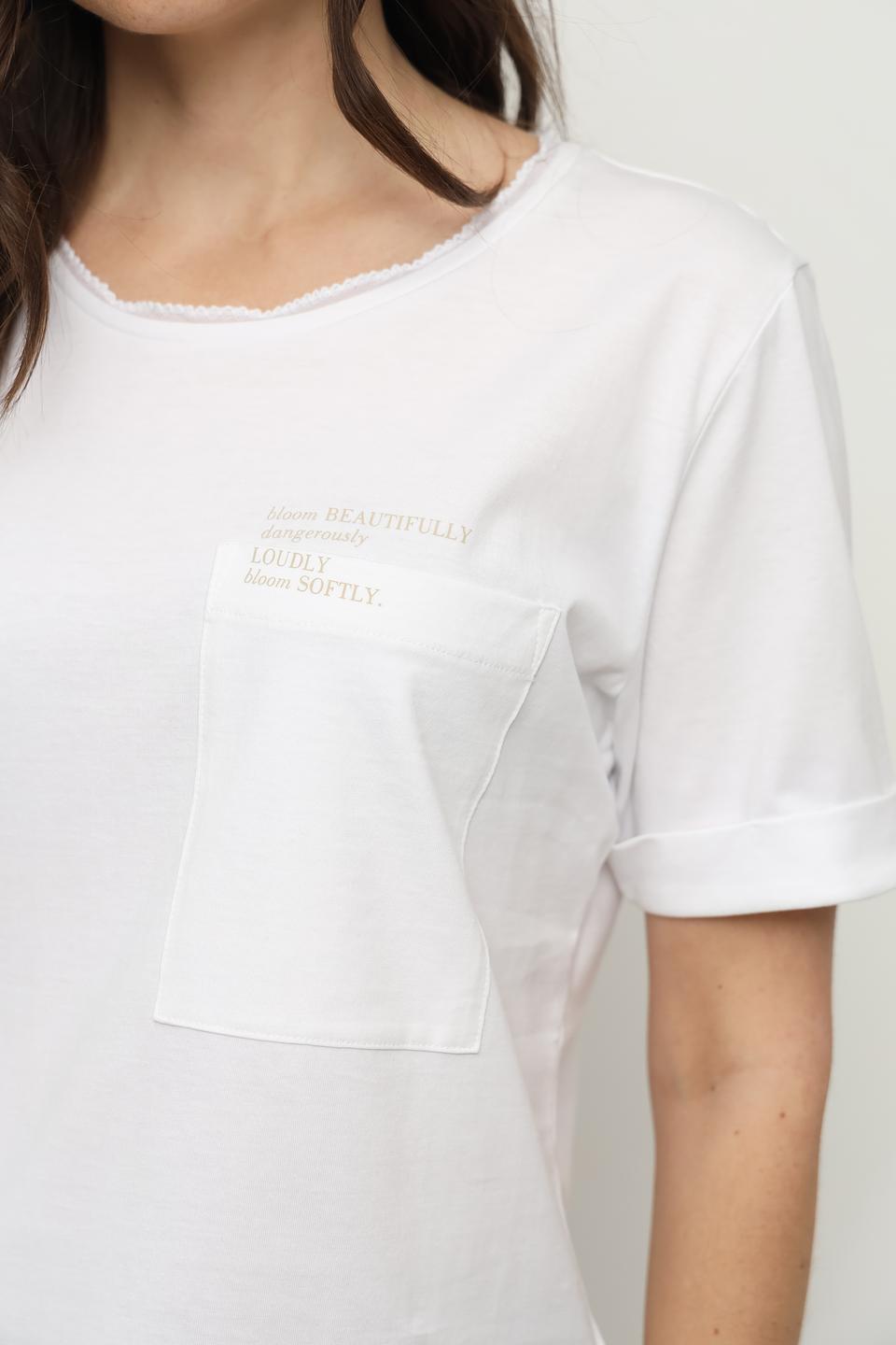 Футболка Taifun с карманом белая