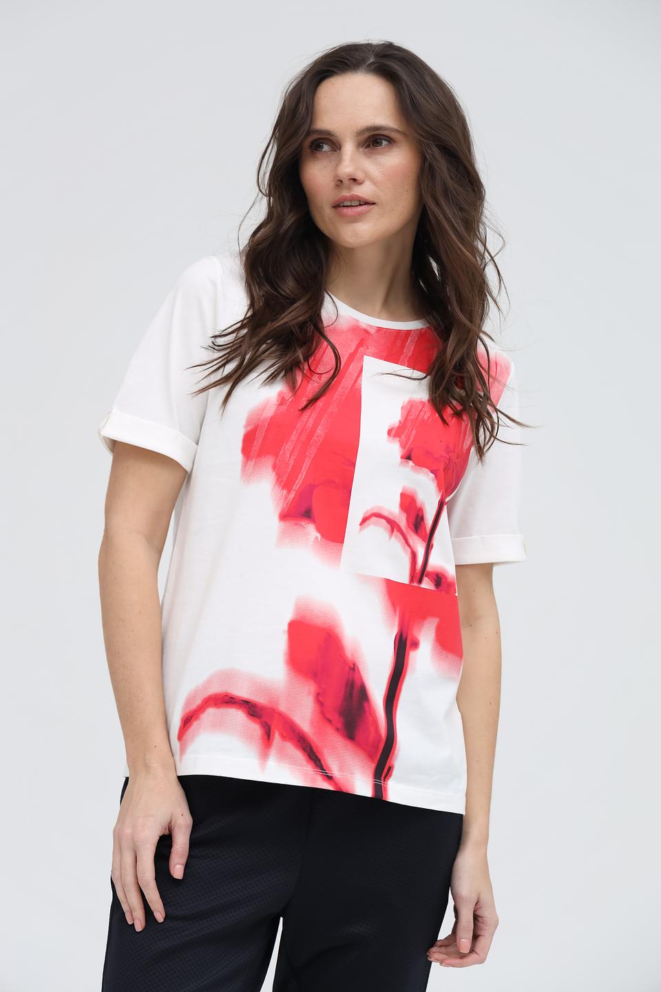 Футболка Taifun с цветочным принтом