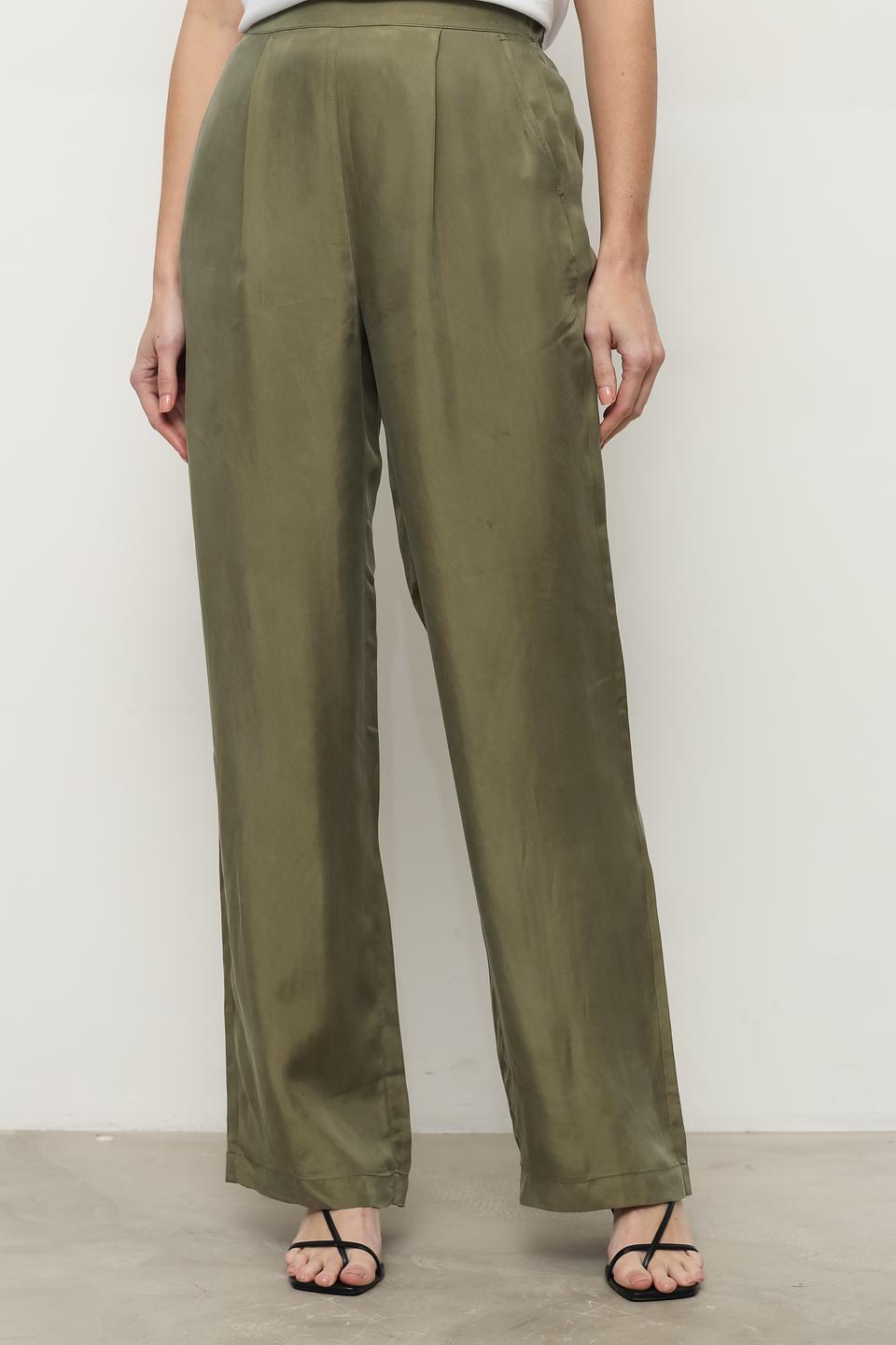 Брюки Catnoir оливковые широкие