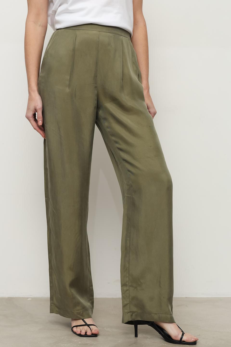 Брюки Catnoir оливковые широкие
