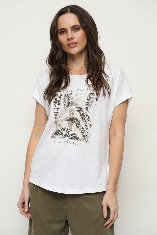 Футболка Catnoir с принтом белая