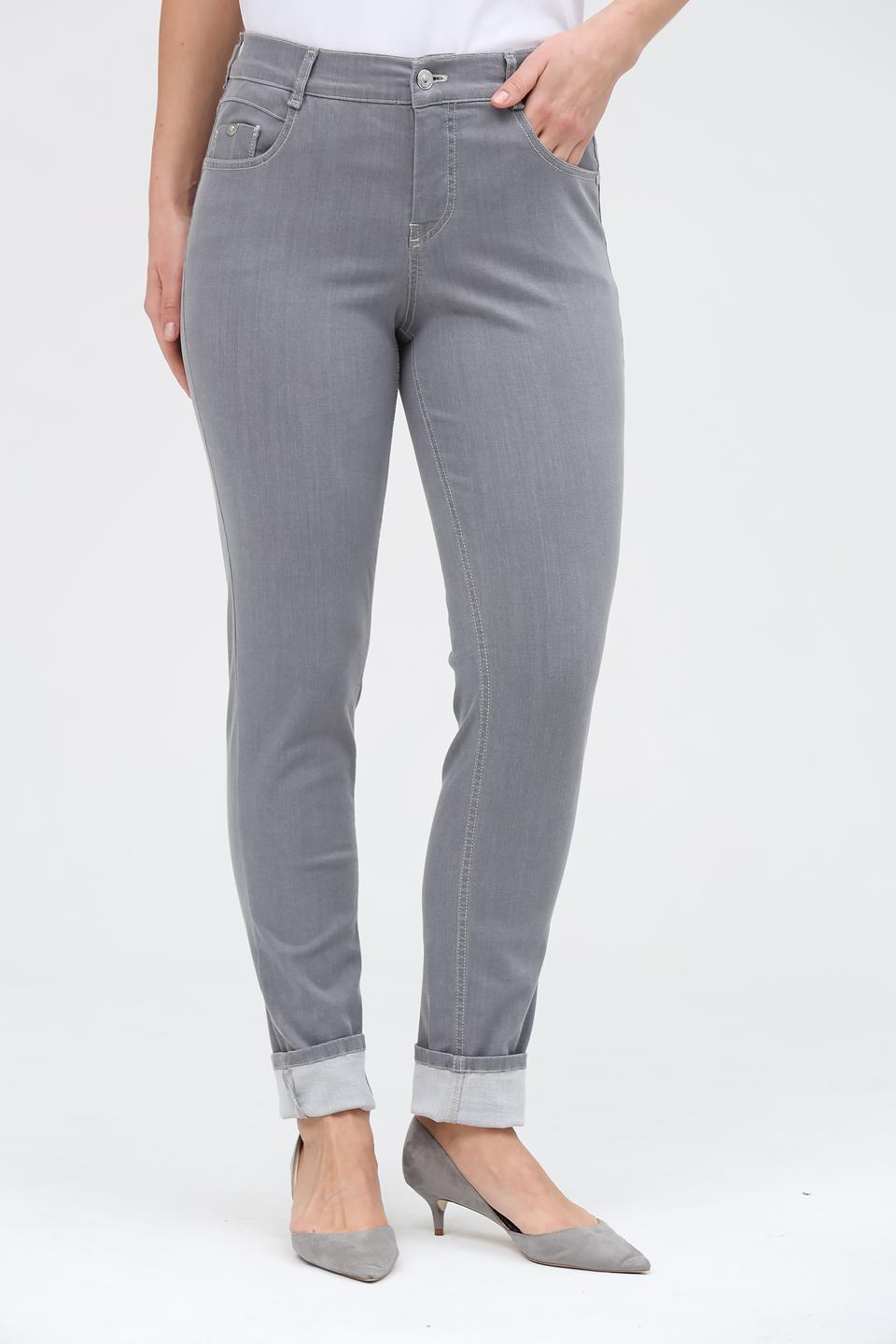 Джинсы Gardeur серые с манжетами