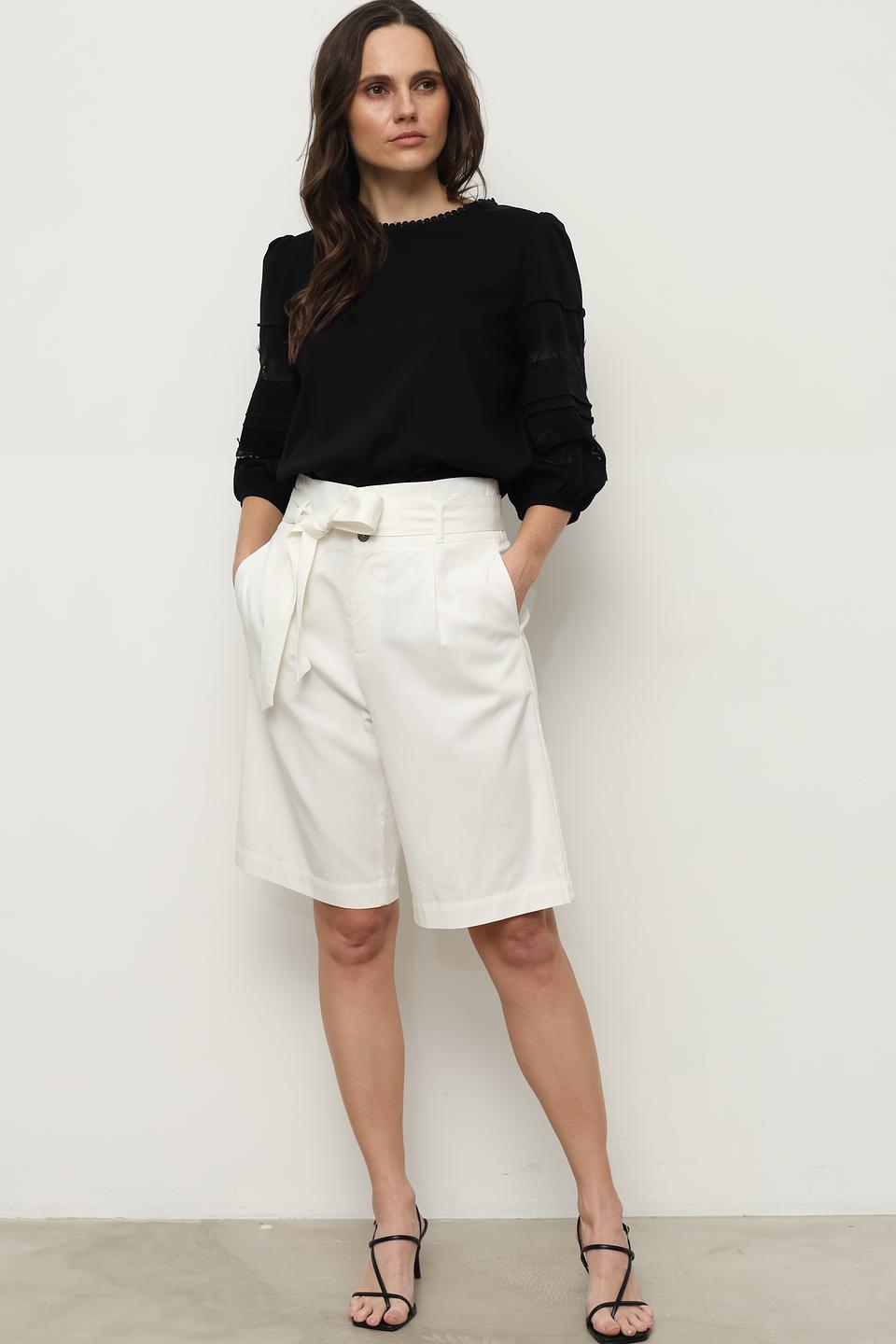 Блуза Taifun с кружевом чёрная