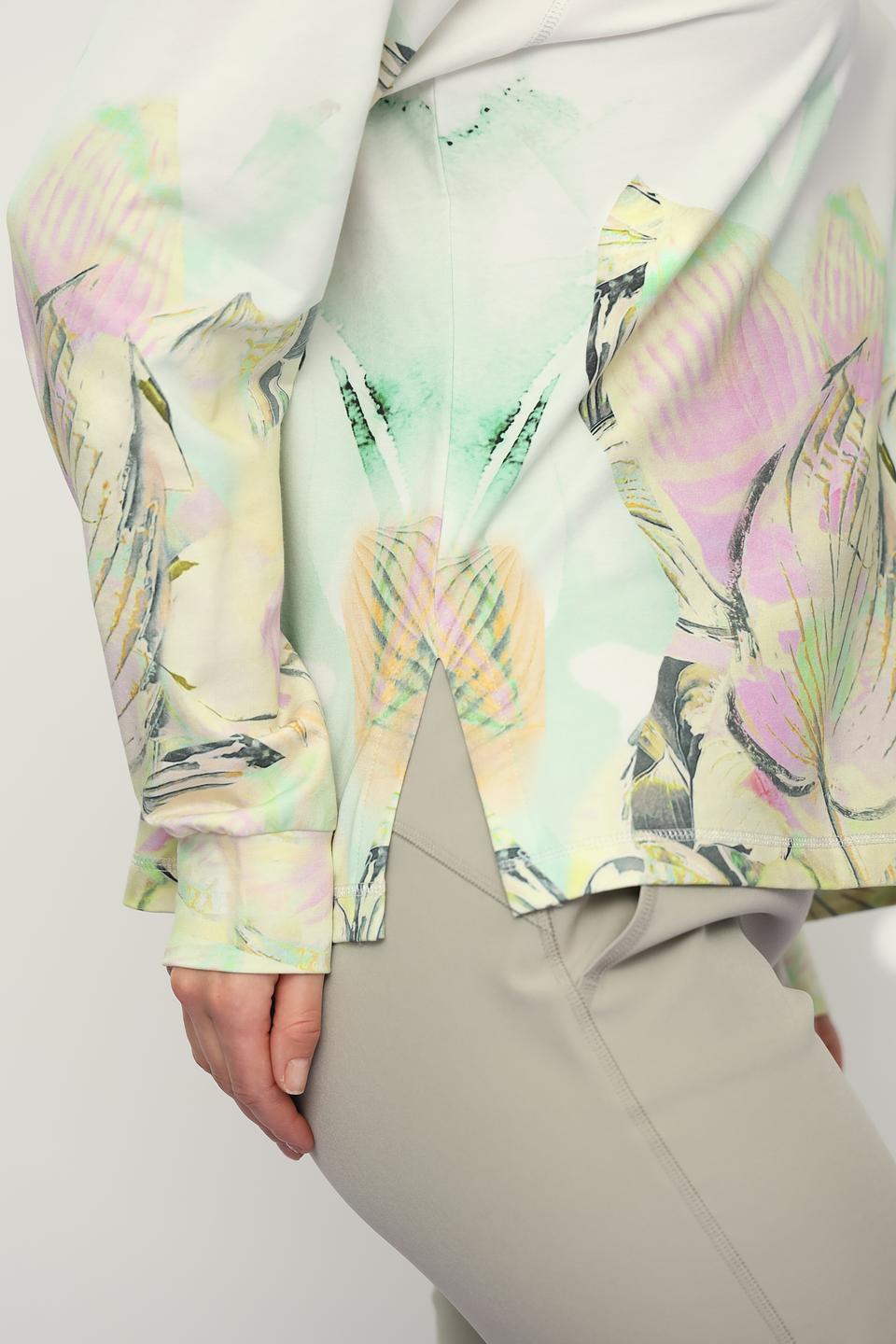 Пуловер Lecomte с тропическим принтом