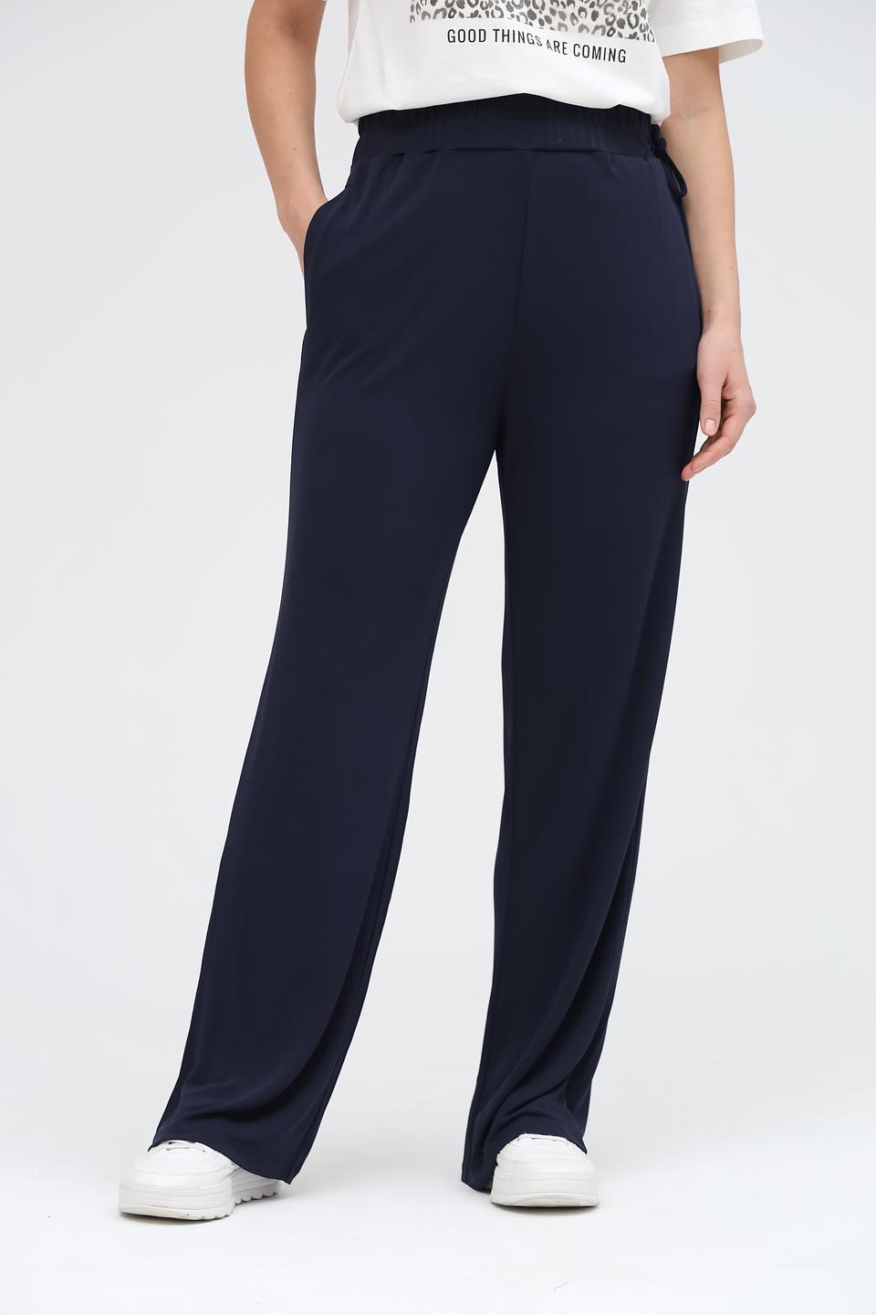 Брюки Oui прямого кроя темно-синие