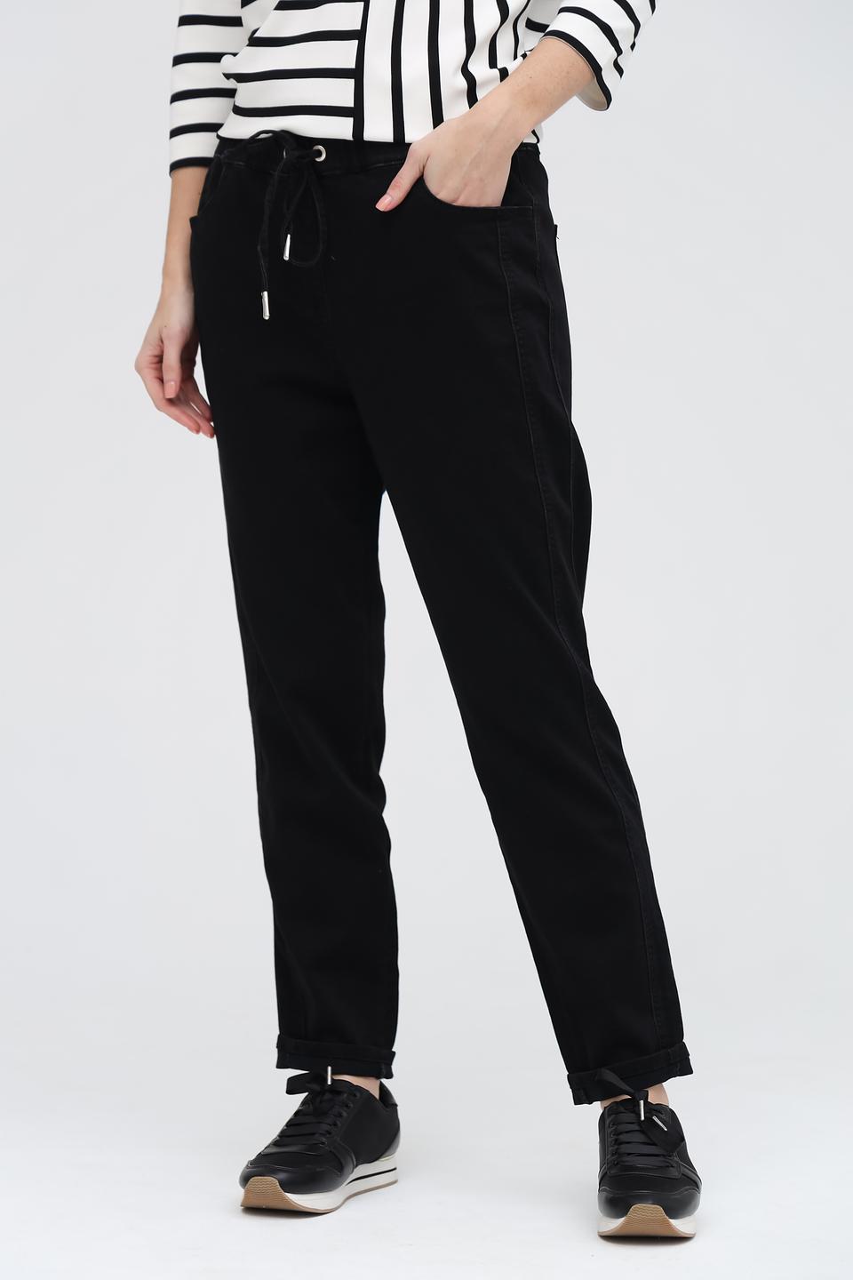 Джинсы Taifun с завязками чёрные