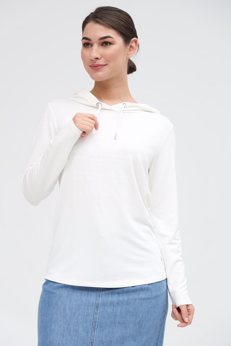 Толстовка Monari с капюшоном белая