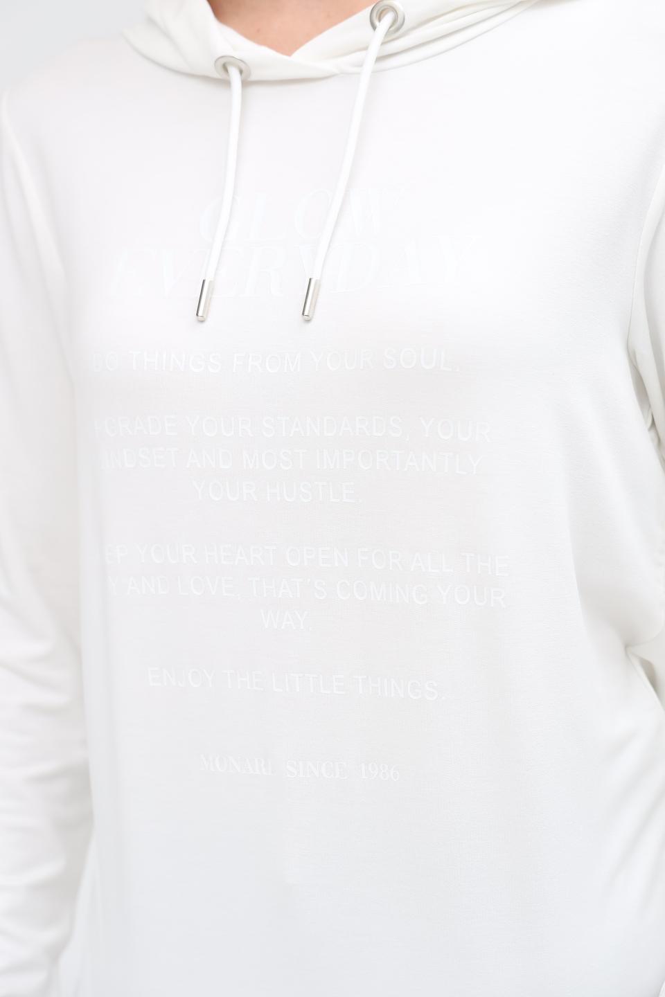 Толстовка Monari с капюшоном белая