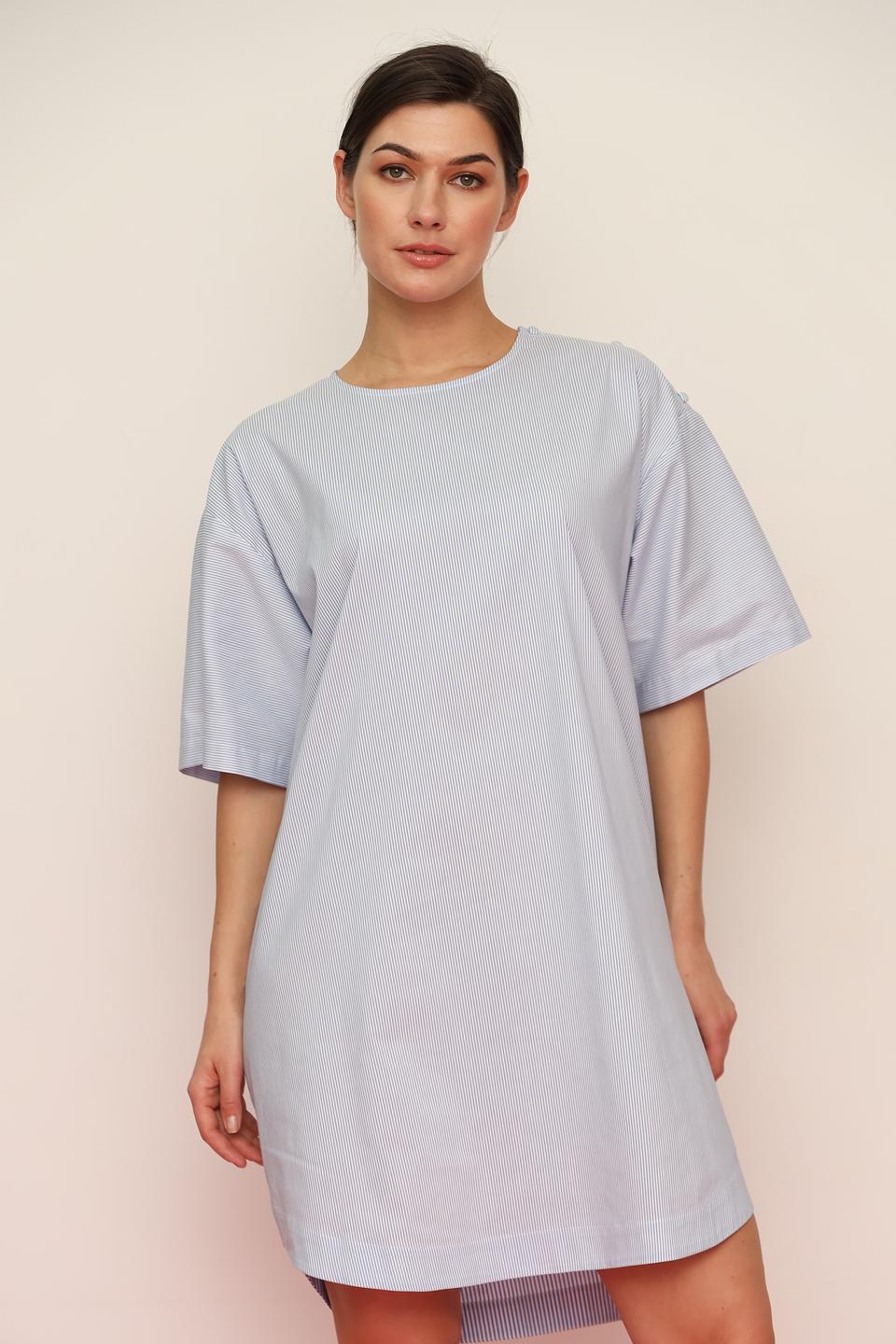 Платье Ice Play в полоску голубое