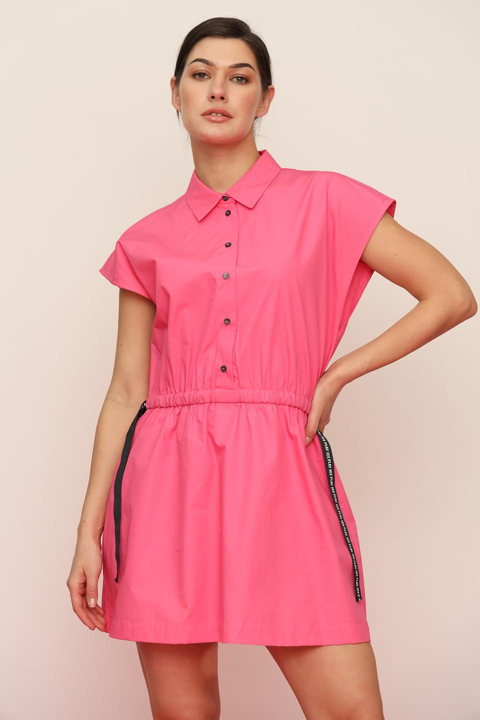 Платье Ice Play фуксия с лентой