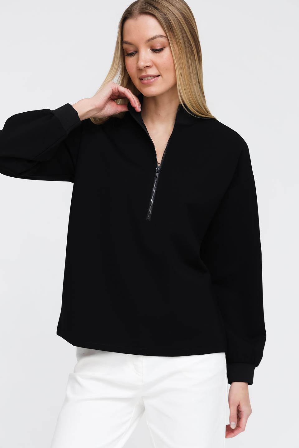 Пуловер Pezzo чёрный с молнией