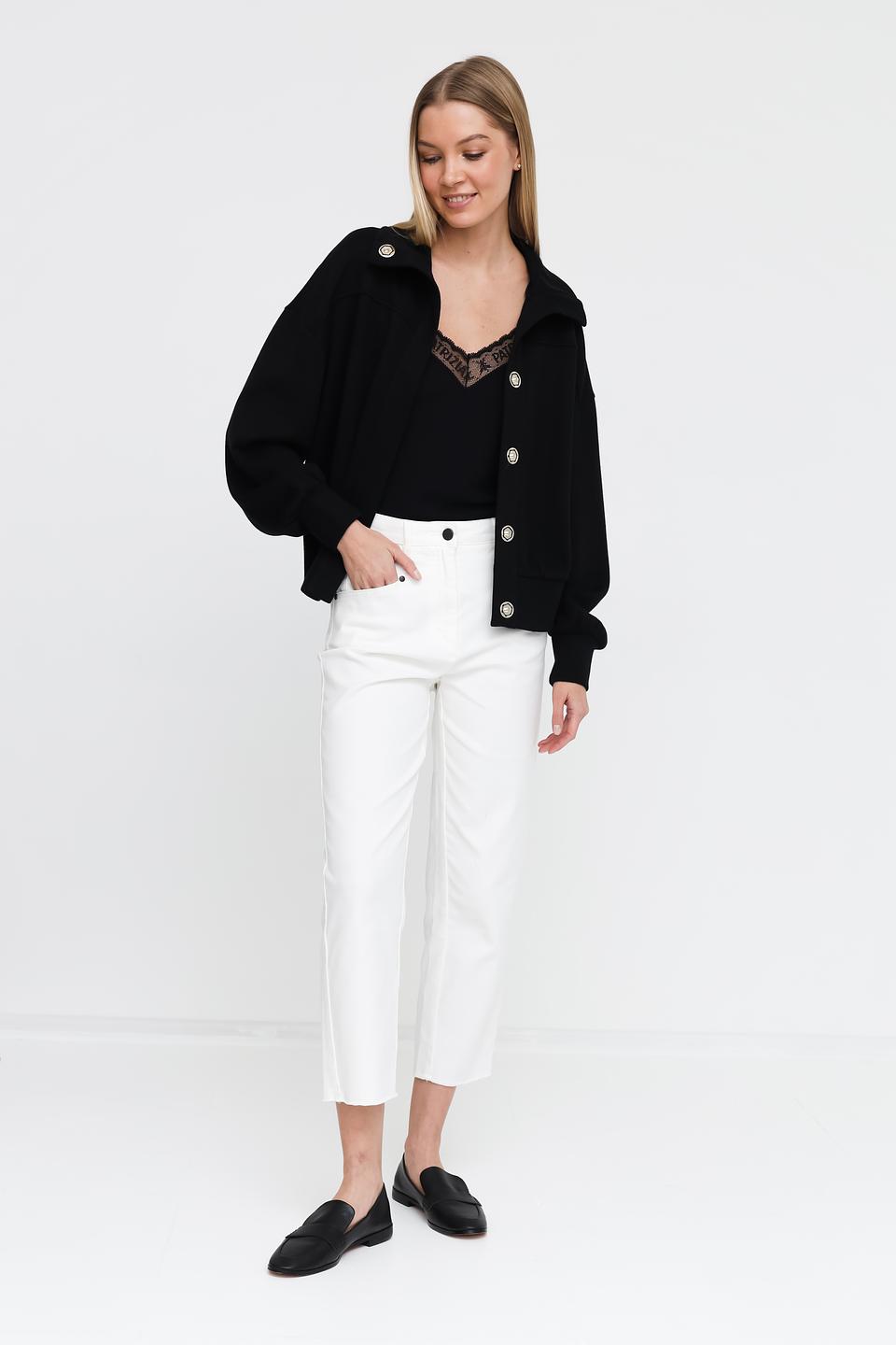 Куртка Pezzo чёрная с пуговицами