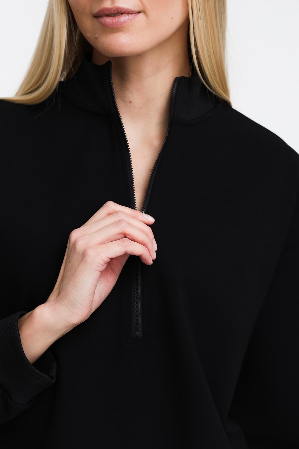 Пуловер Pezzo чёрный с молнией