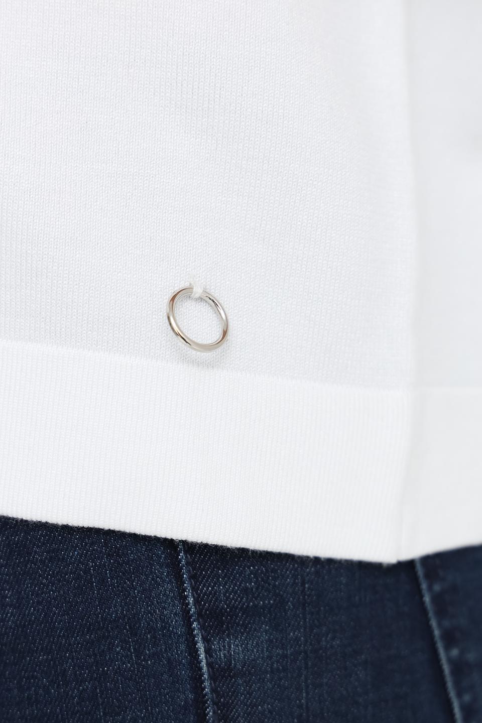 Пуловер Pezzo белый с коротким рукавом