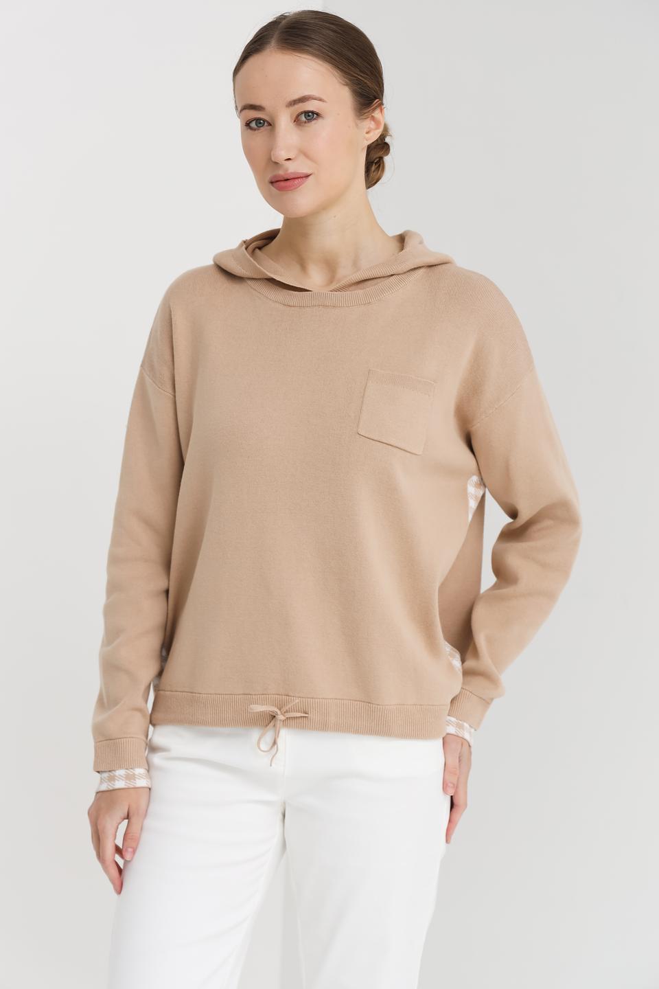 Толстовка Pezzo с карманом бежевая