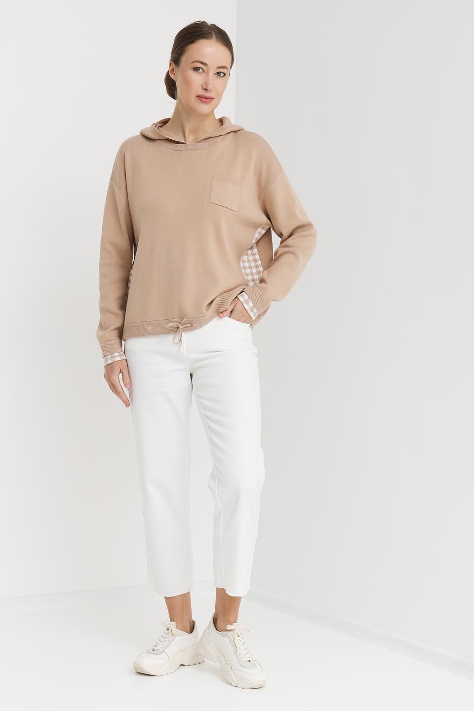 Толстовка Pezzo с карманом бежевая