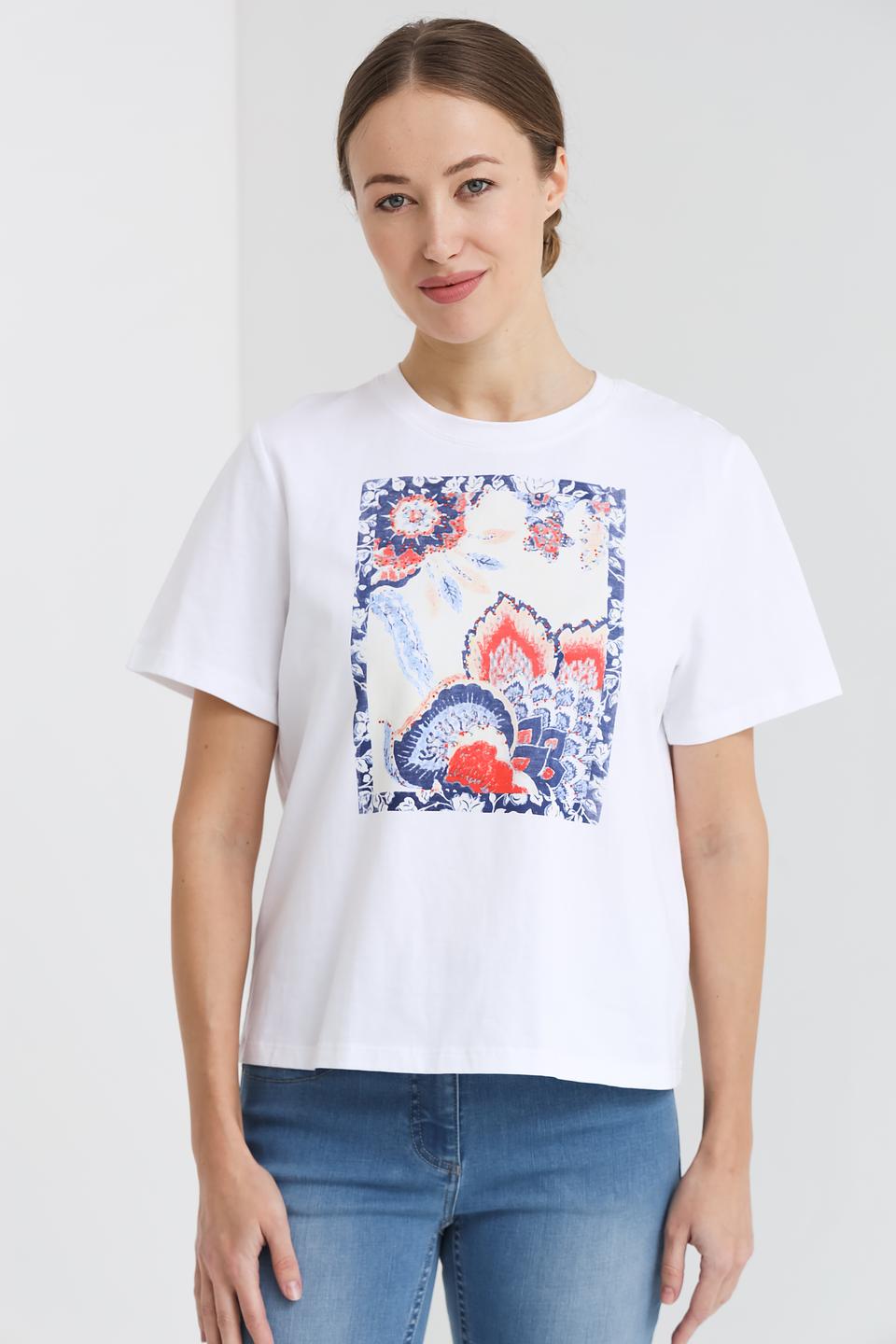Футболка Pezzo с цветочным принтом