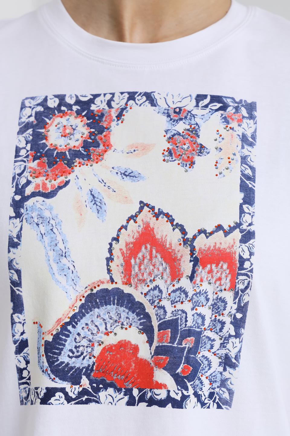 Футболка Pezzo с цветочным принтом