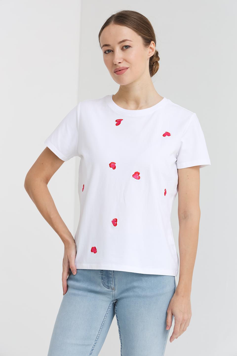 Футболка Pezzo с сердцами