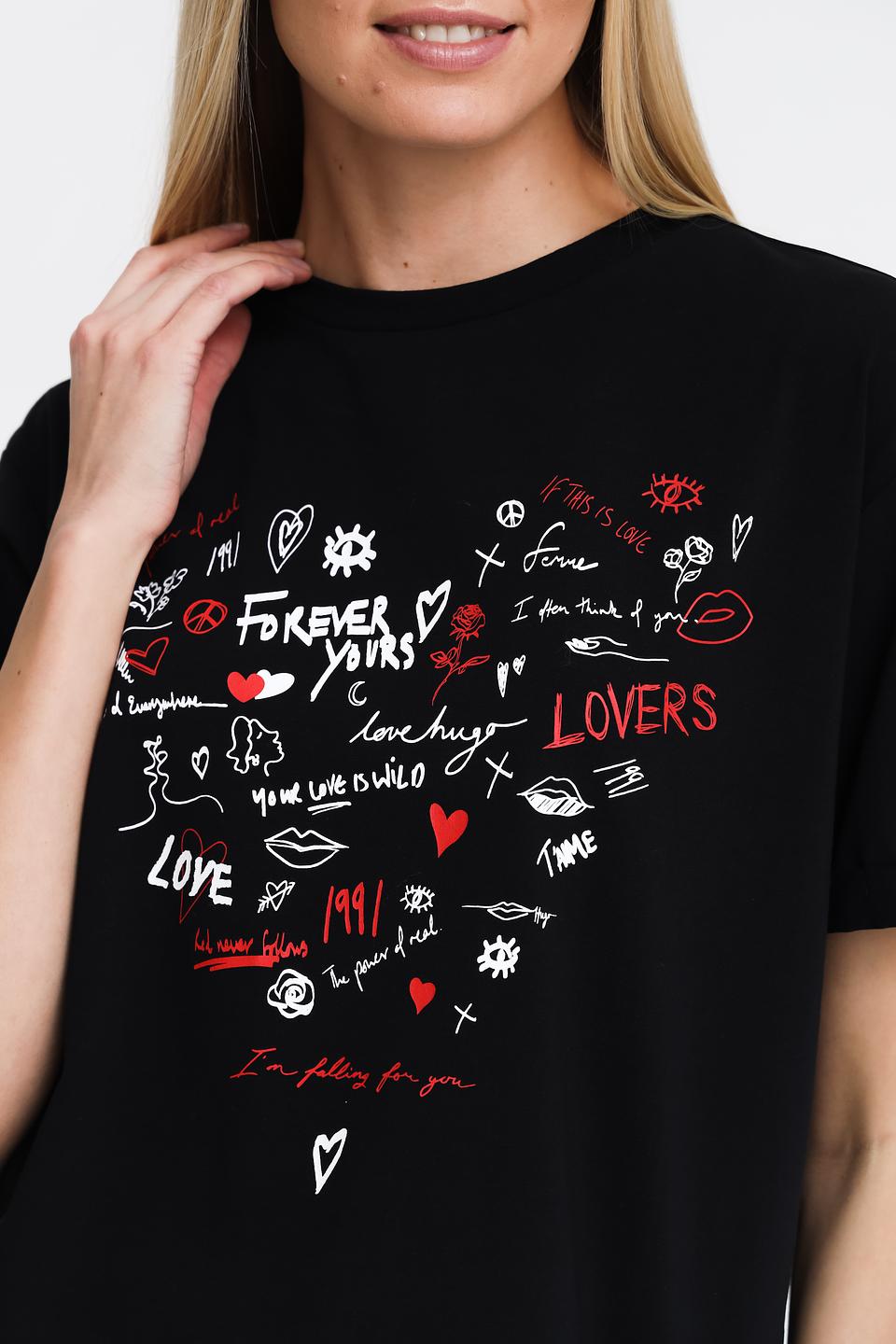 Футболка Pezzo с принтом чёрная