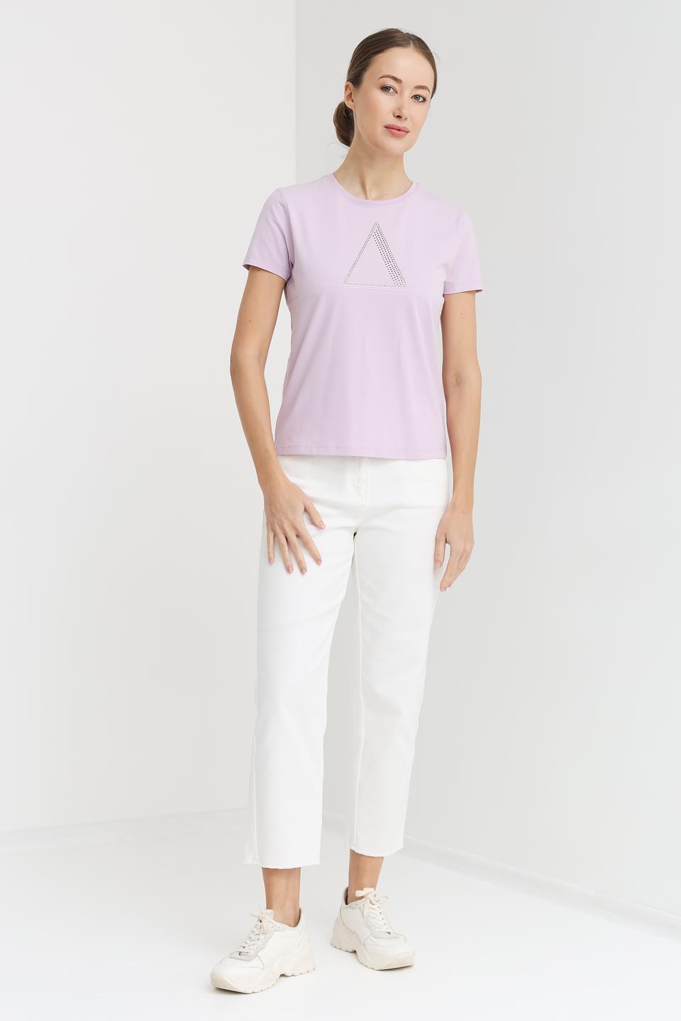 Футболка Pezzo с треугольником лавандовая