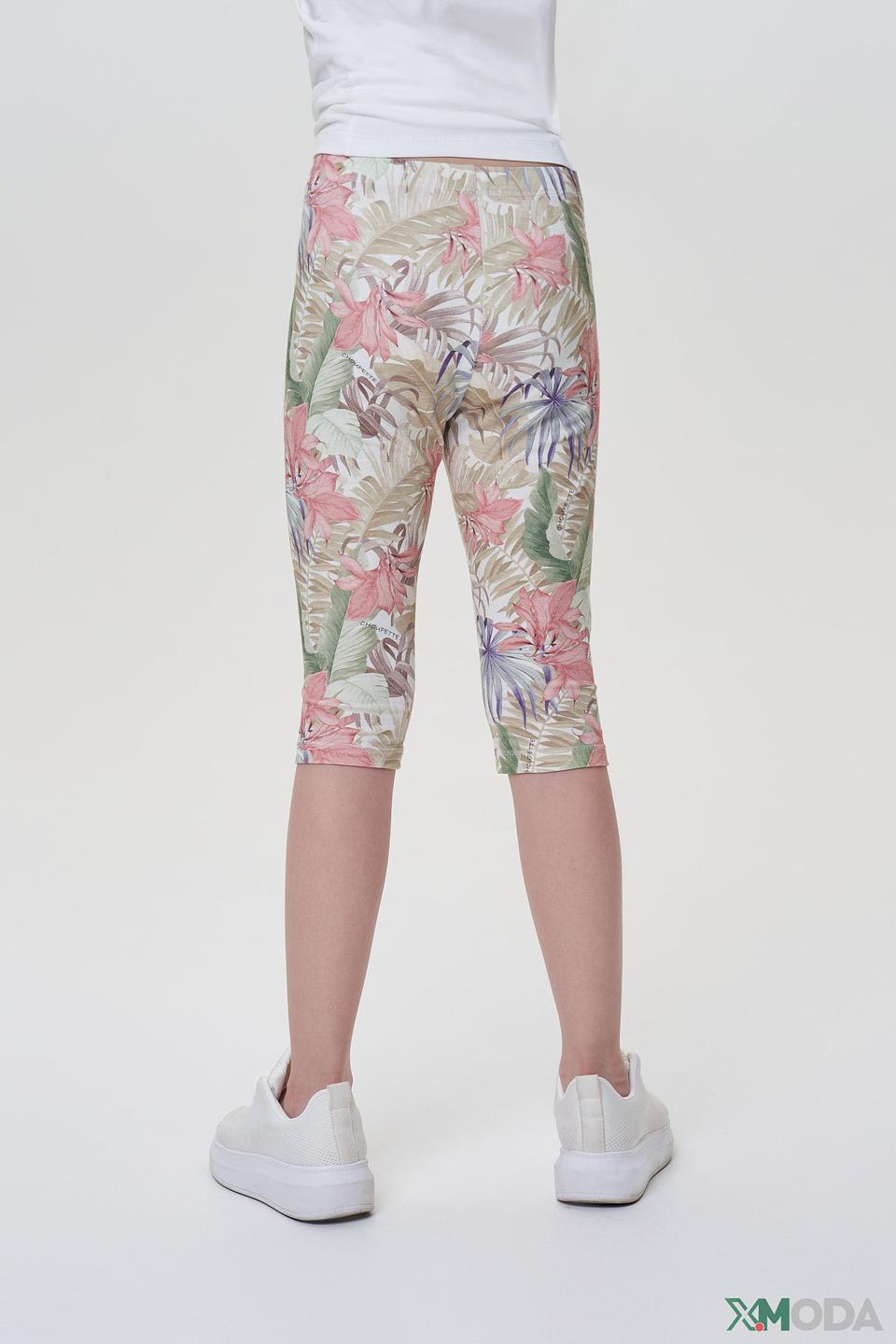 Джинсы-велосипедки Choupette с цветочным принтом