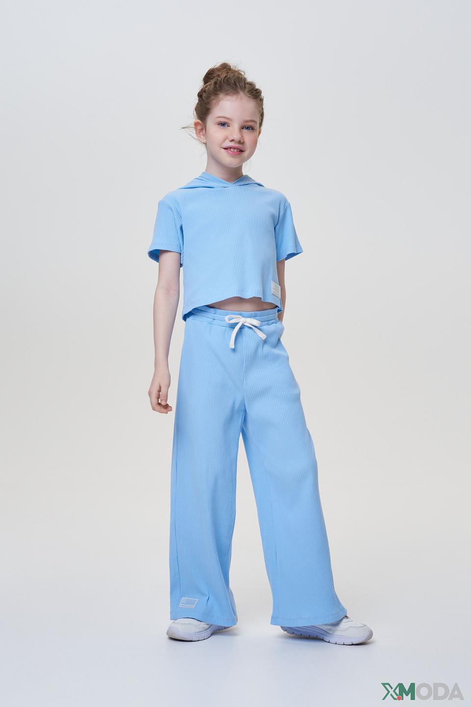 Блуза Choupette дев. с капюшоном голубой