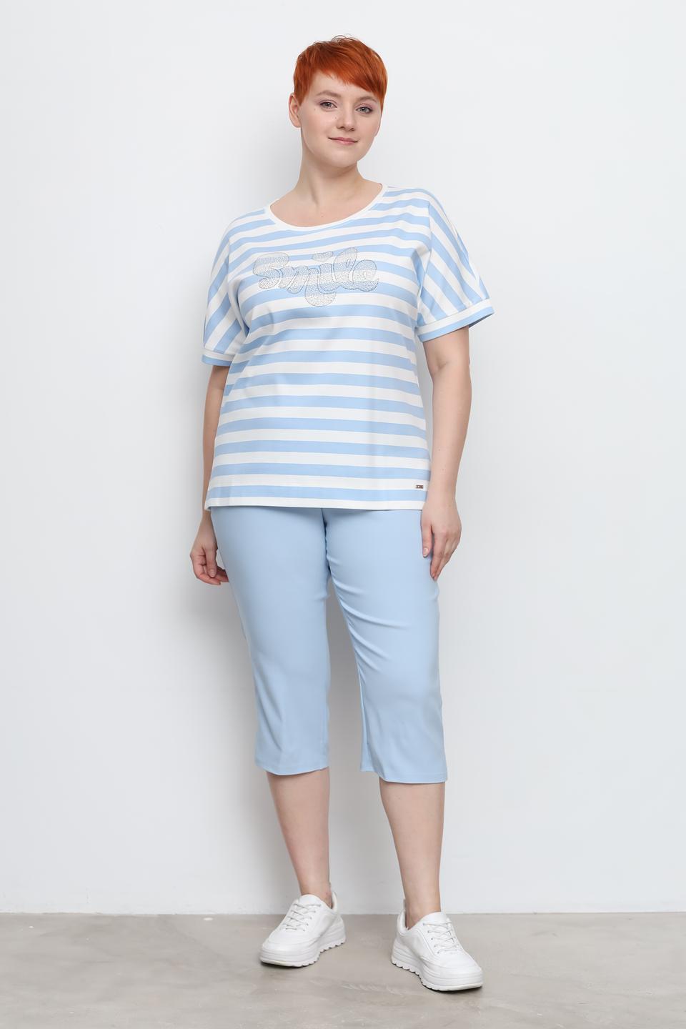 Футболка Via Appia полосатая голубая