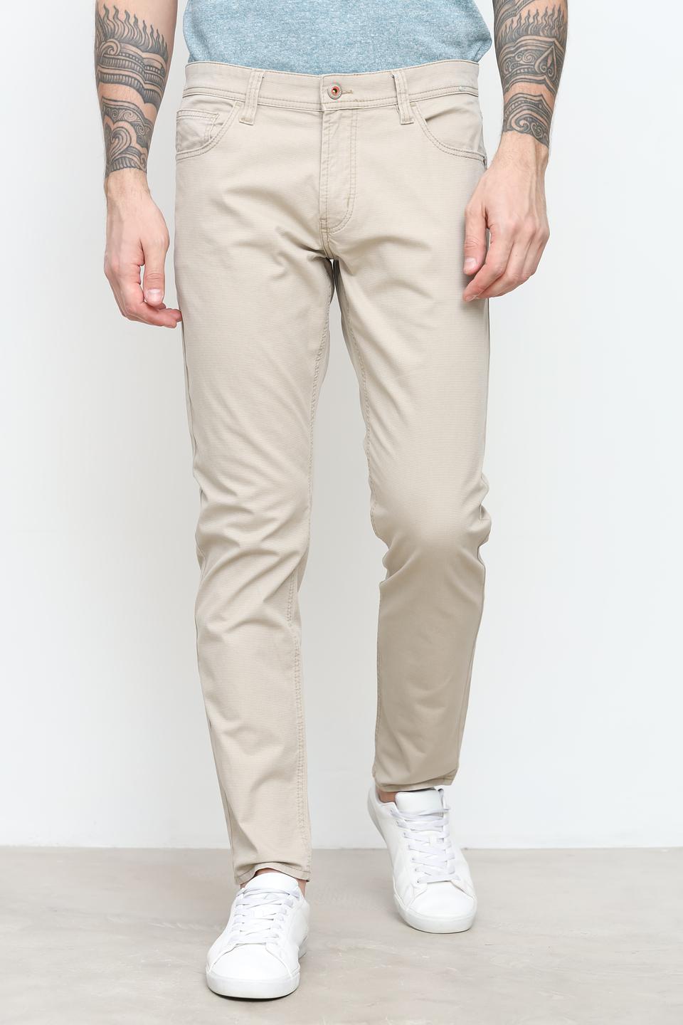 Брюки Hattric бежевые slim fit