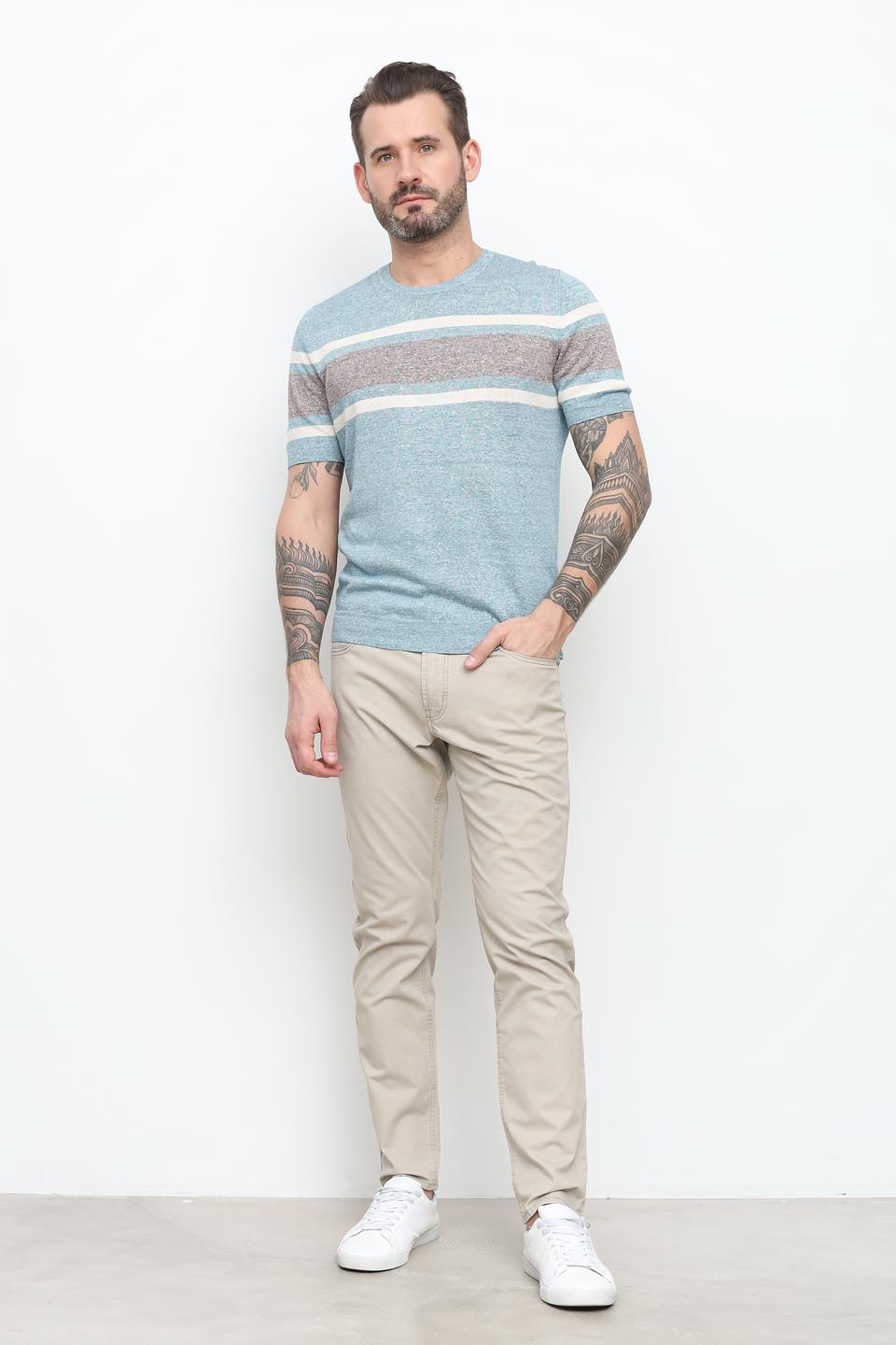 Брюки Hattric бежевые slim fit