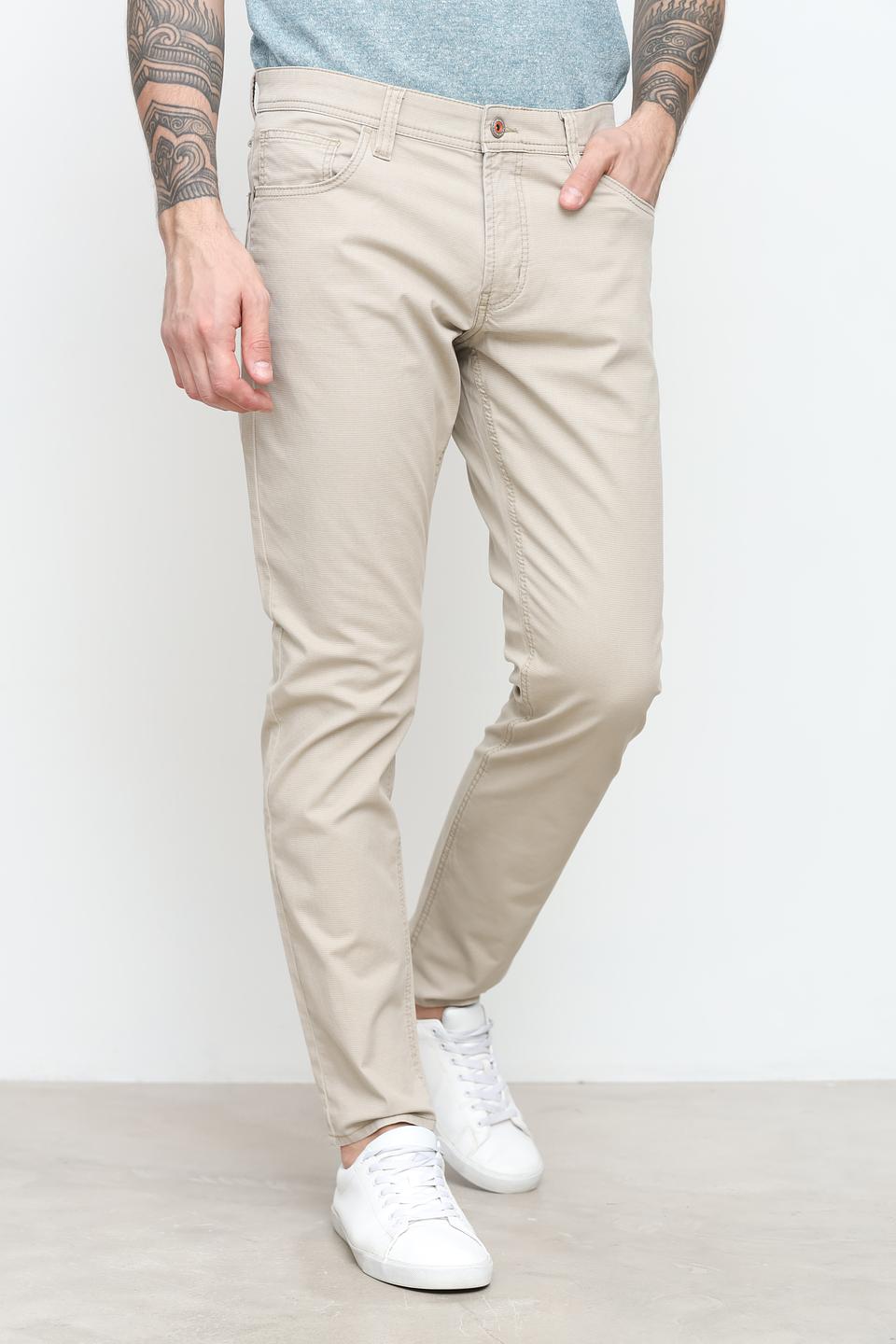 Брюки Hattric бежевые slim fit