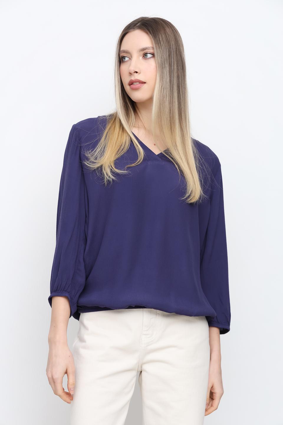 Блуза Tom Tailor вискоза, синяя