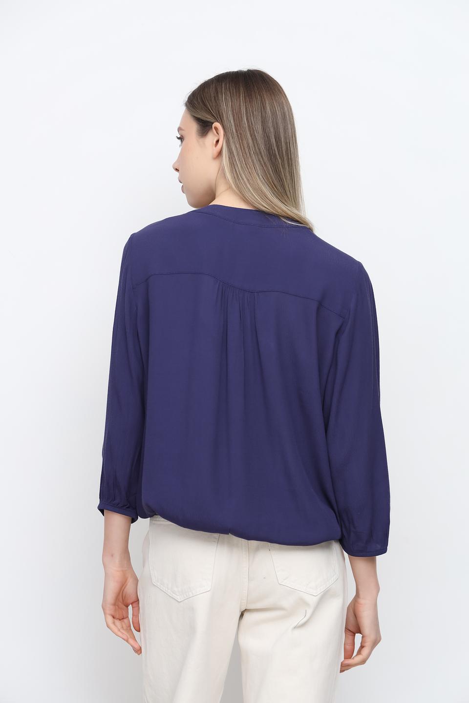 Блуза Tom Tailor вискоза, синяя