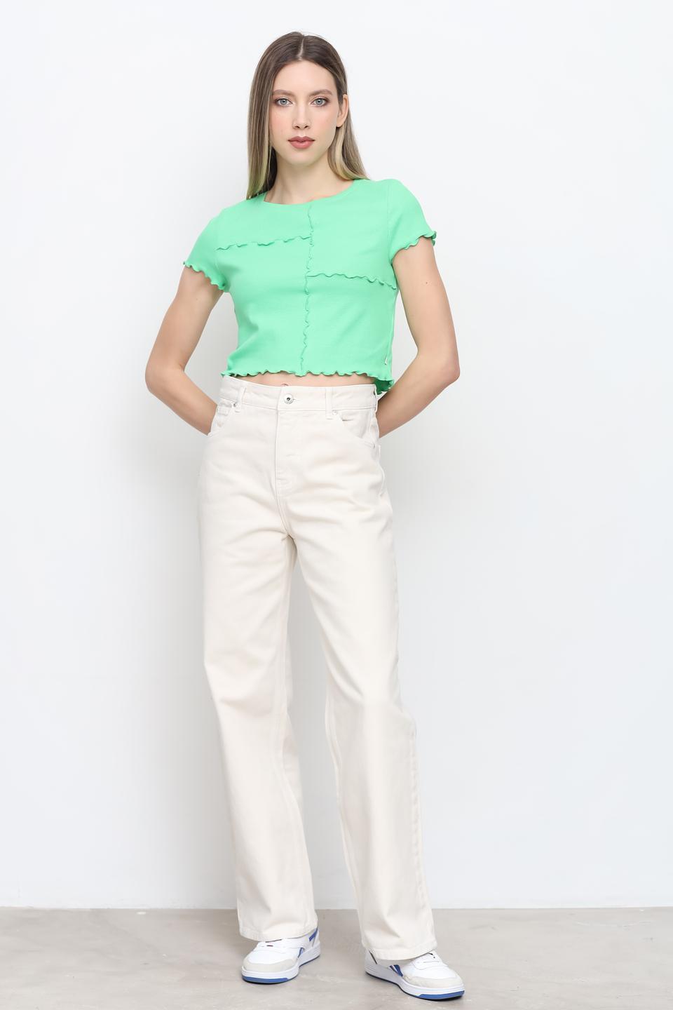 Топ Tom Tailor denim girl лайм