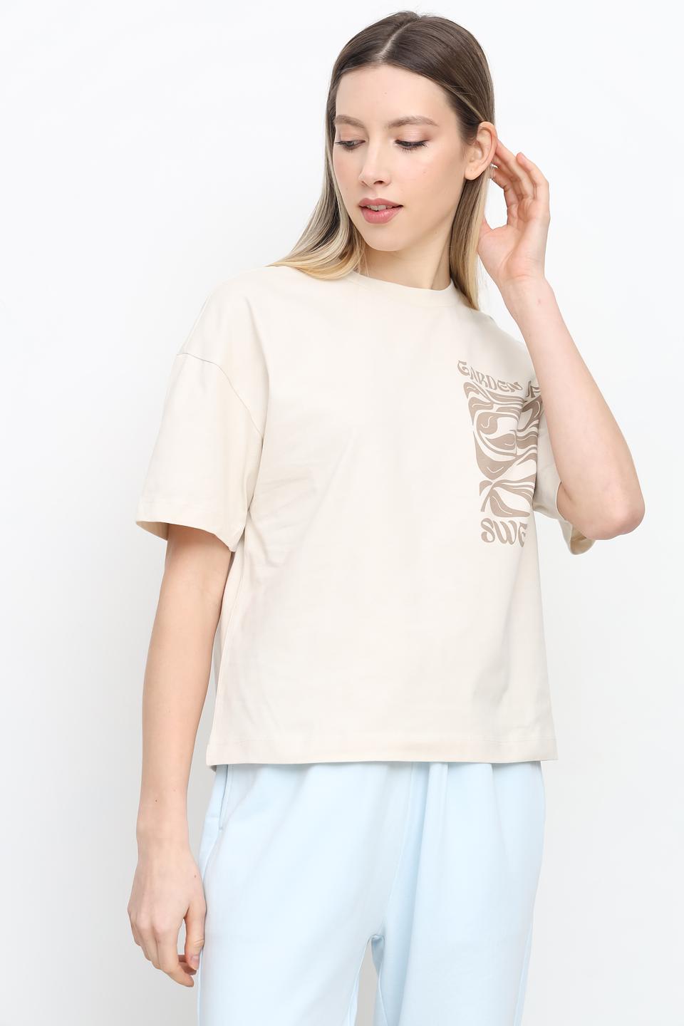 Футболка Marc O Polo Garden of Sweden бежевая