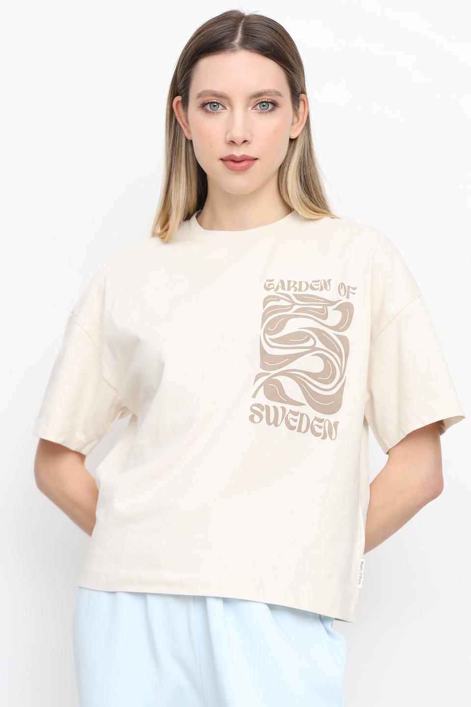 Футболка Marc O Polo Garden of Sweden бежевая