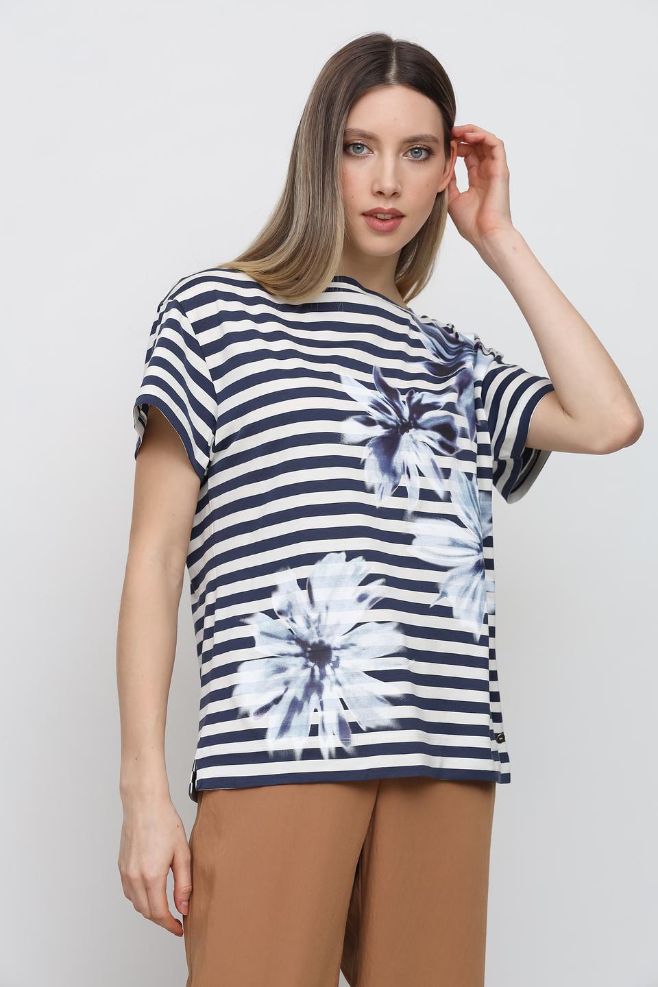 Футболка Penny Black в полоску с принтом