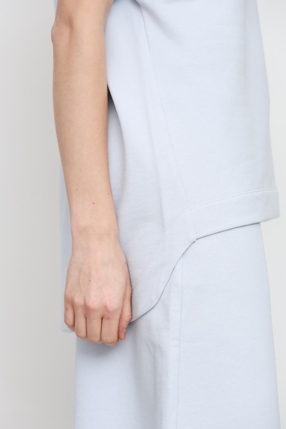 Футболка Emporio Armani голубая оверсайз