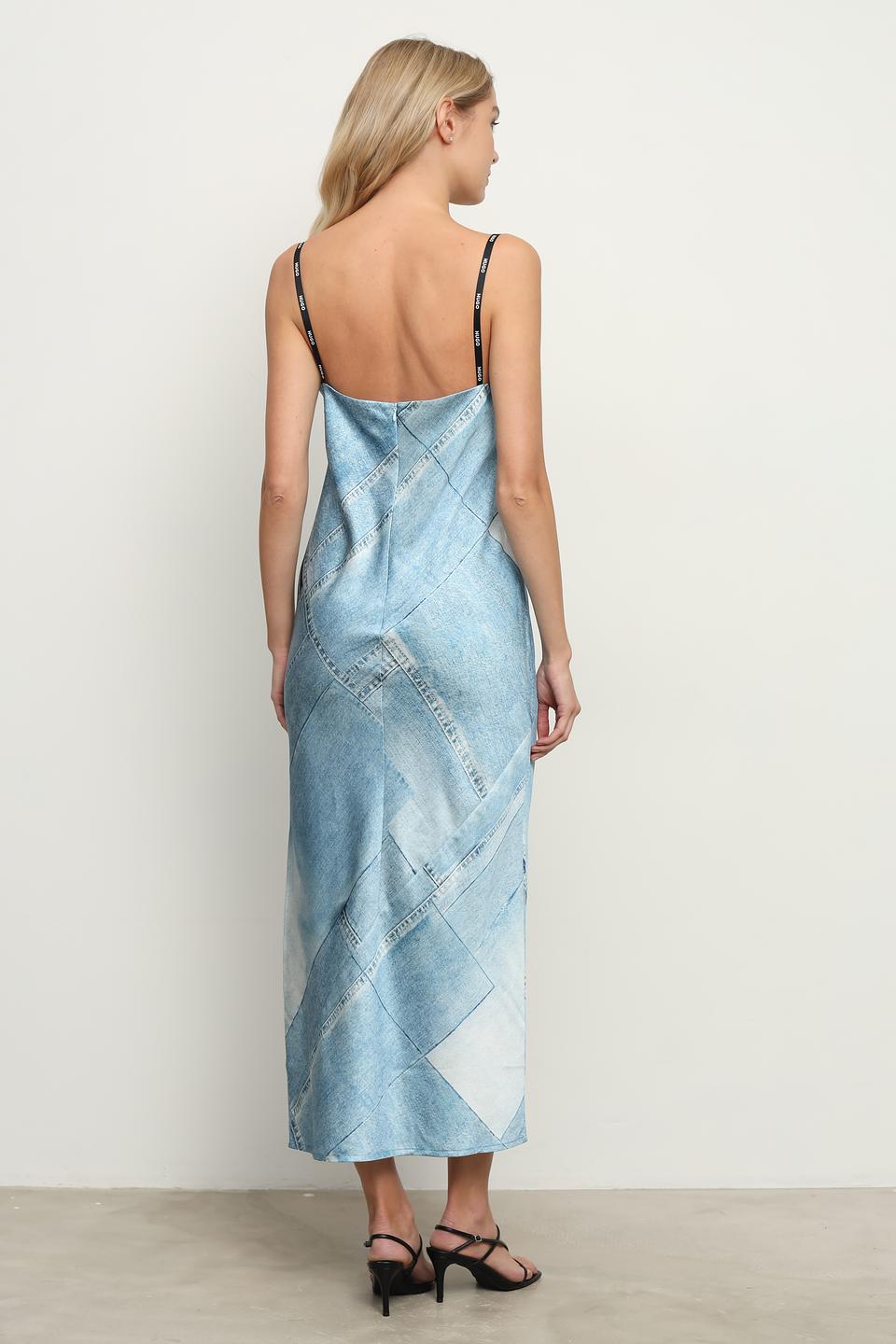 Платье Hugo деним на бретелях