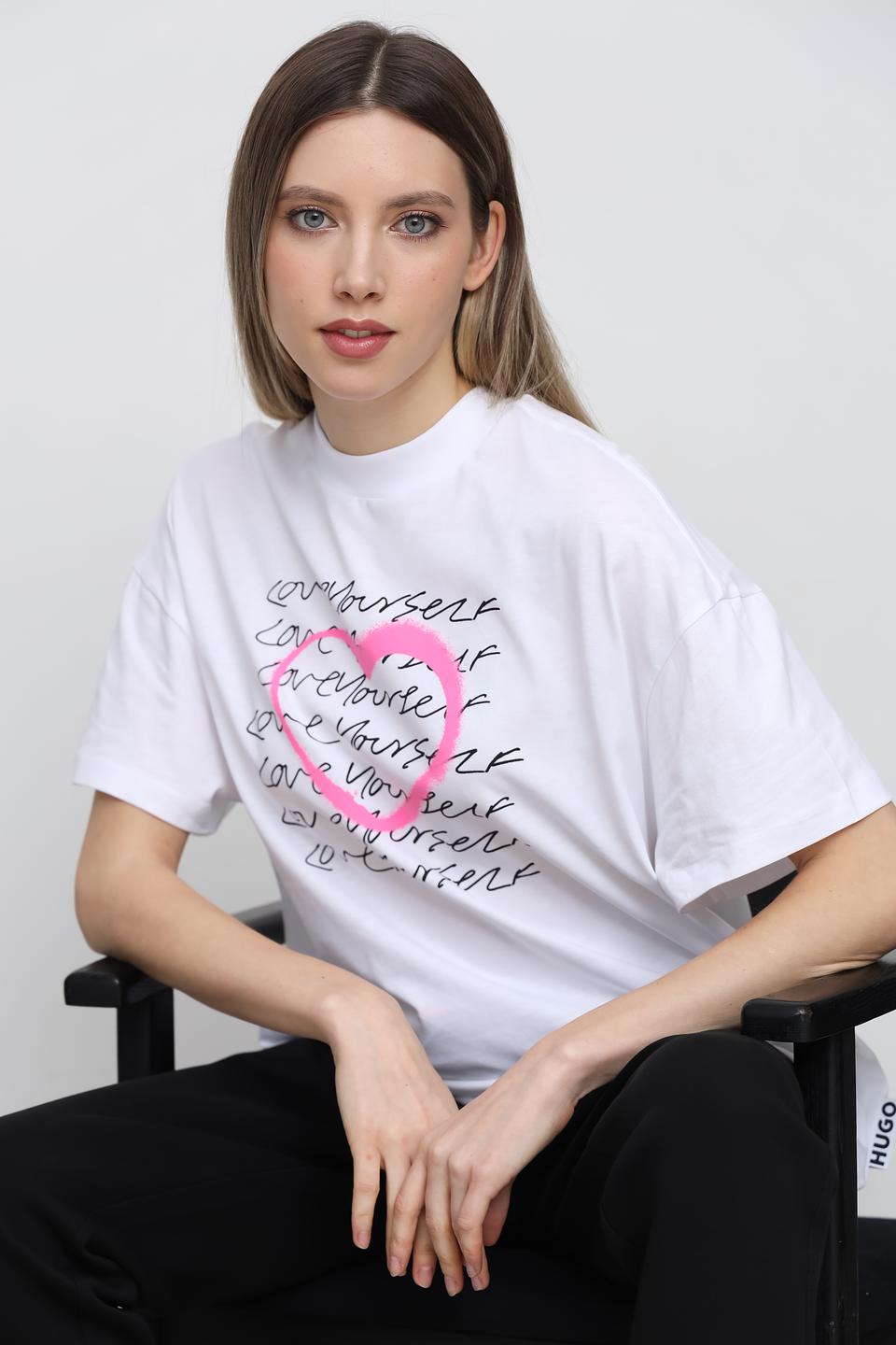 Футболка Hugo женская с принтом