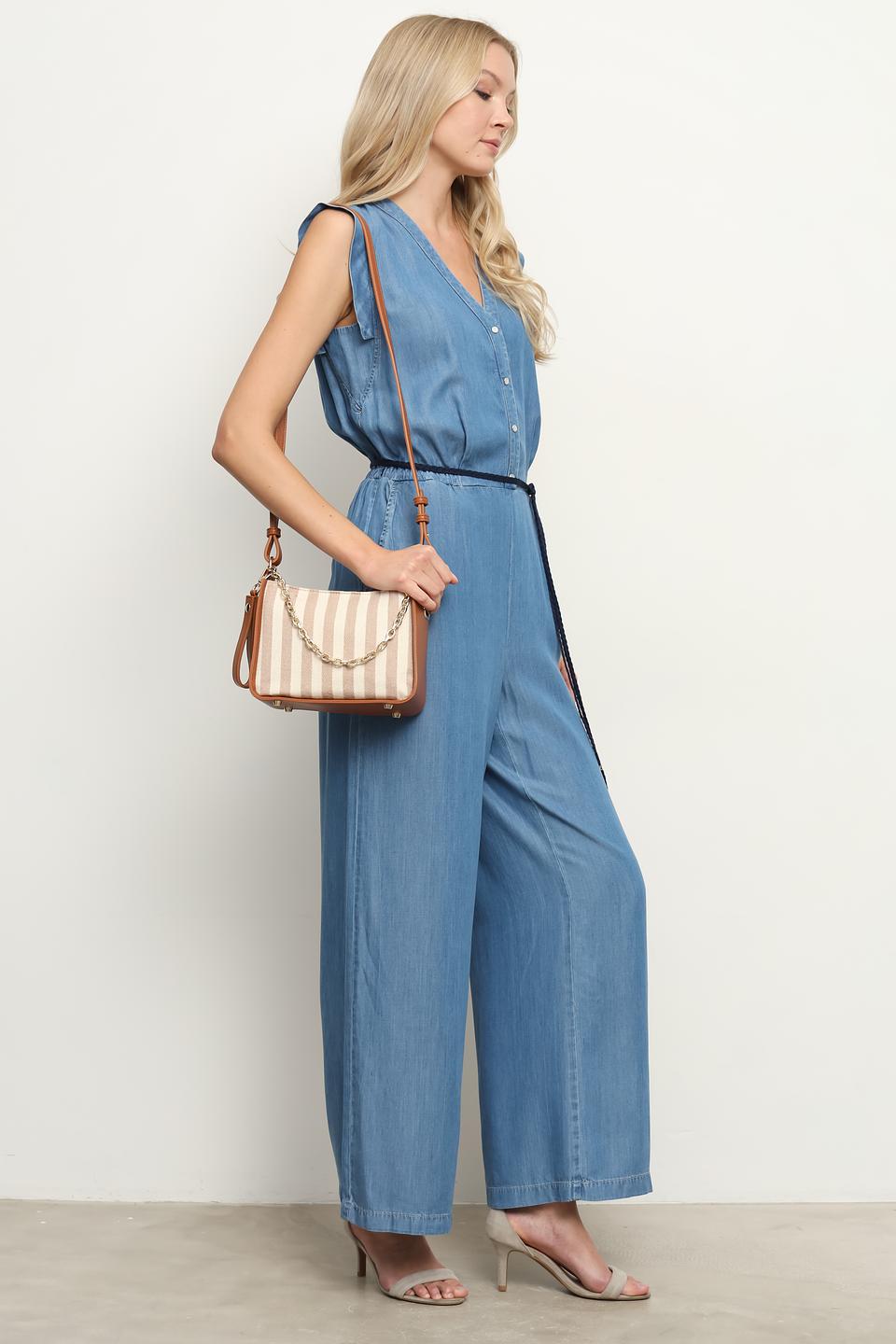 Сумка Penny Black в полоску бежевый