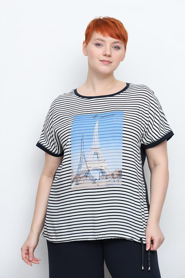 Футболка Frapp в полоску с Эйфелевой башней