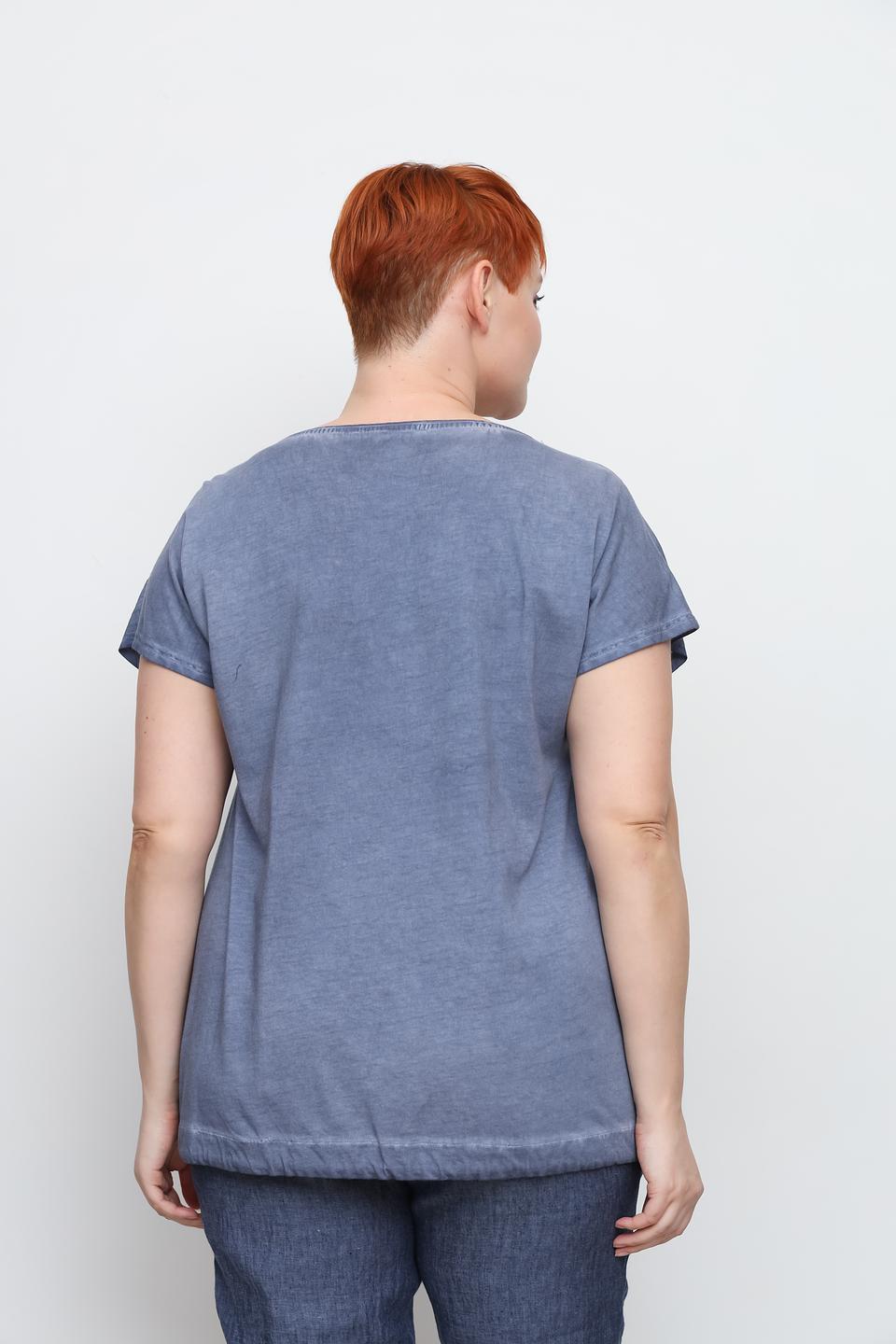 Футболка Doris Streich с принтом голубой