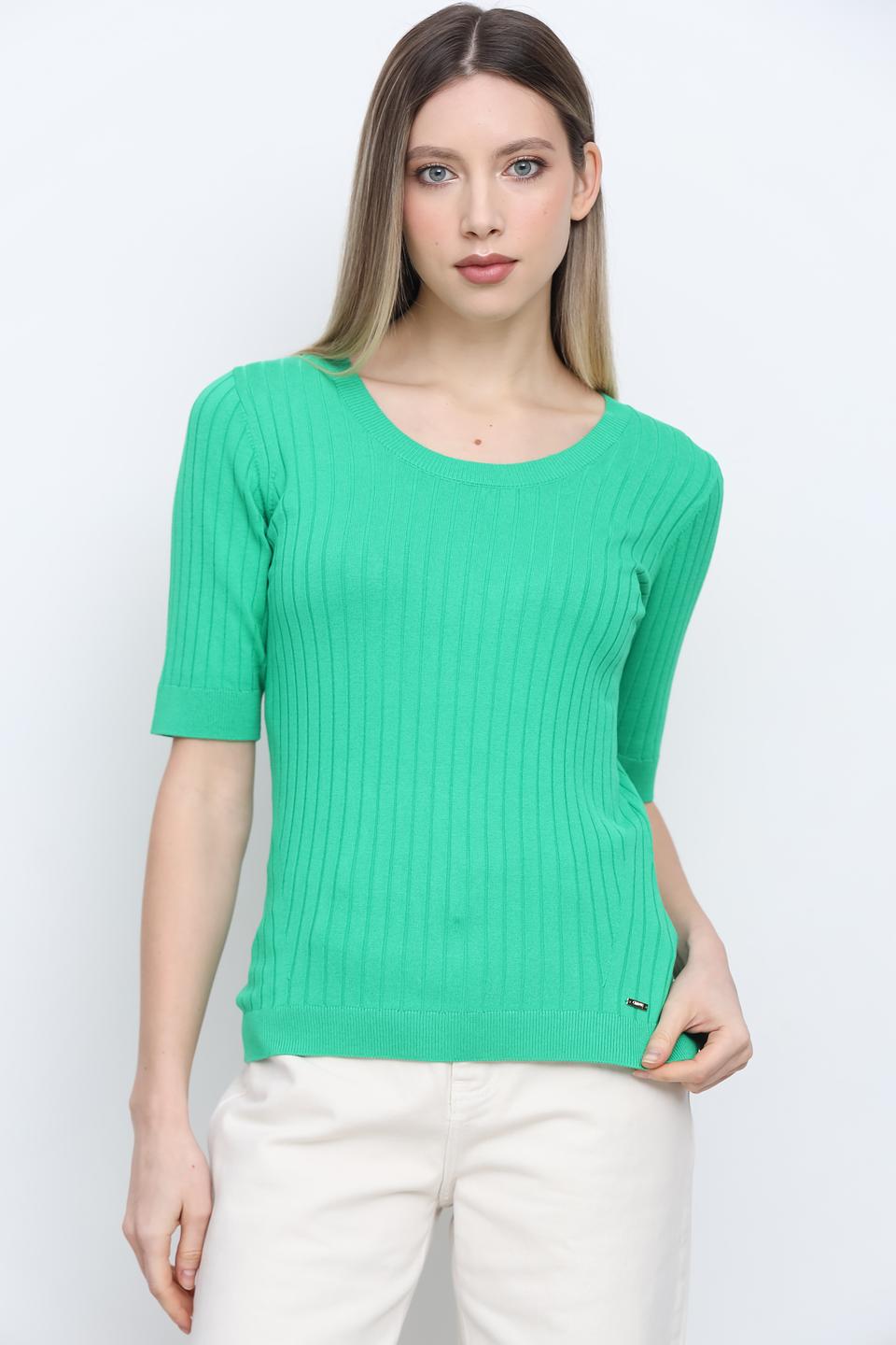 Блуза Cinque зелёная с рубцами