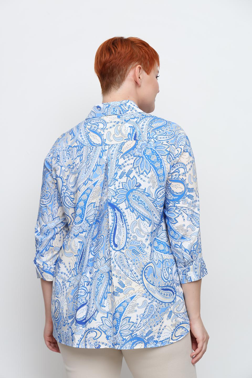 Рубашка SE Stenau с узором пейсли голубой