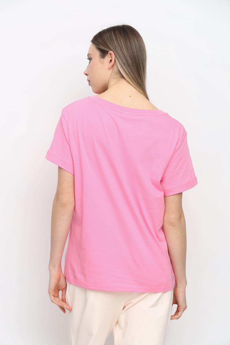 Футболка UNQ женская розовая с принтом